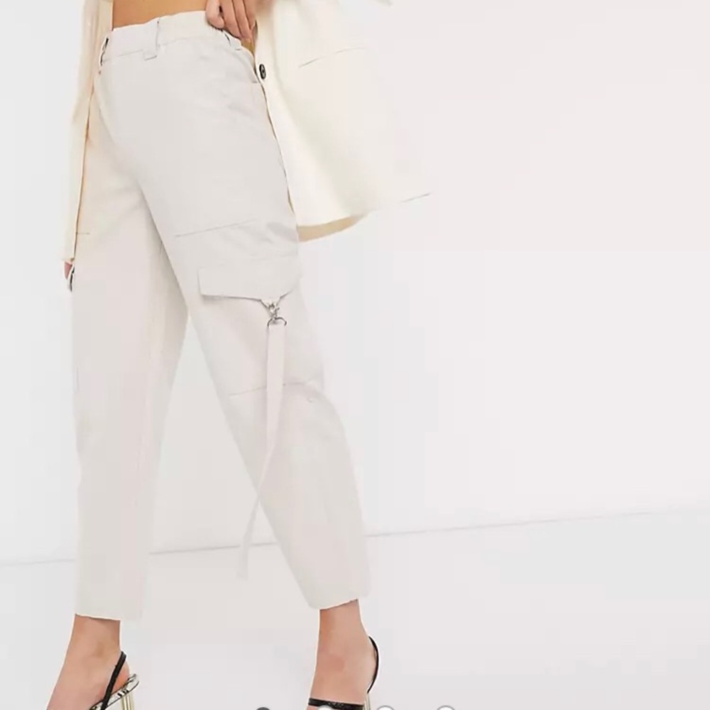 ASOS DESIGN combat pants in stone